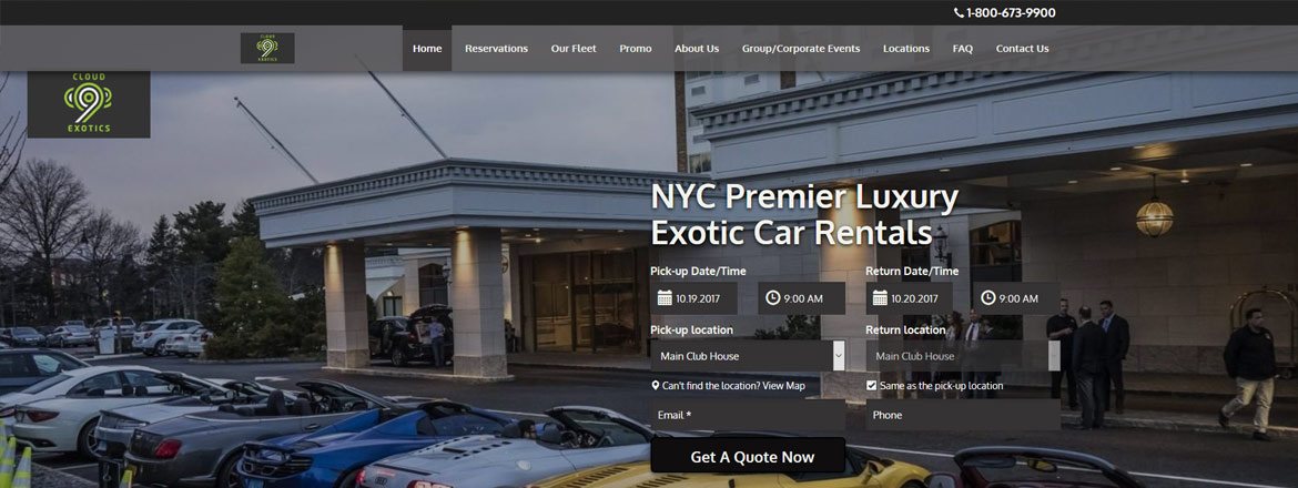 cloud 9 exotics car rental agency