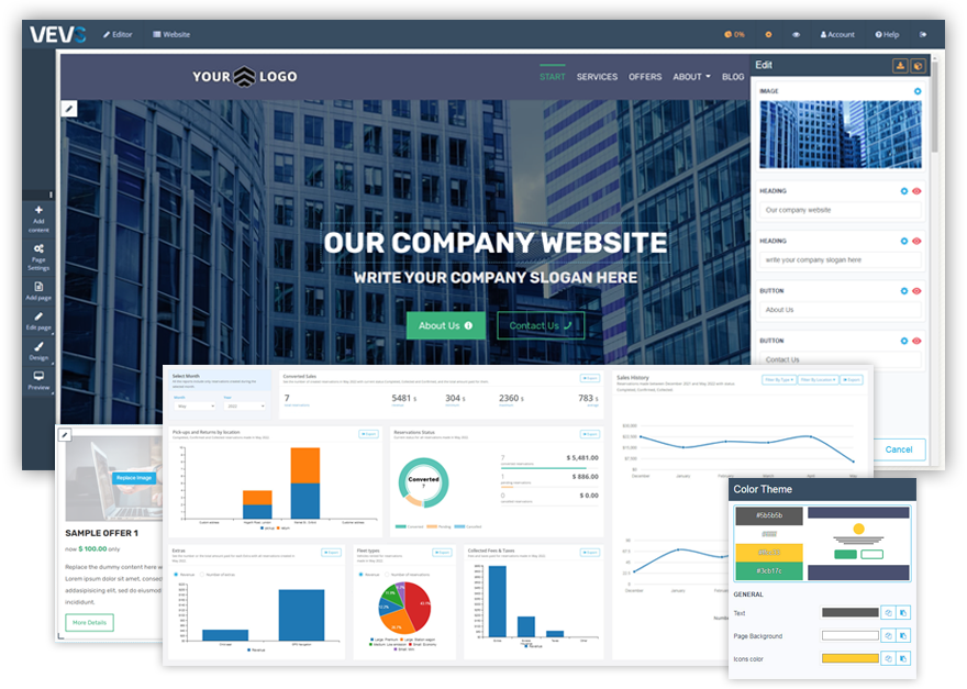 The best website builder and e-commerce software for your rental business.