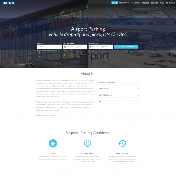 Skypark Parking Reservation Software