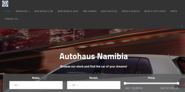Autohaus Windhoek Car Dealer Website Builder