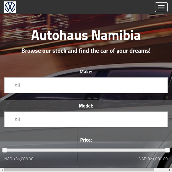 Autohaus Windhoek Car Dealer Website Builder