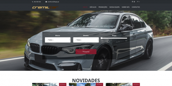 Cremilcar Car Dealer Website Builder