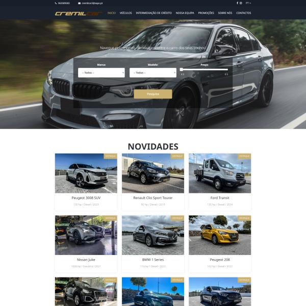 Cremilcar Car Dealer Website Builder