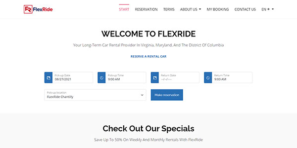 FlexiRide Car Rental Website