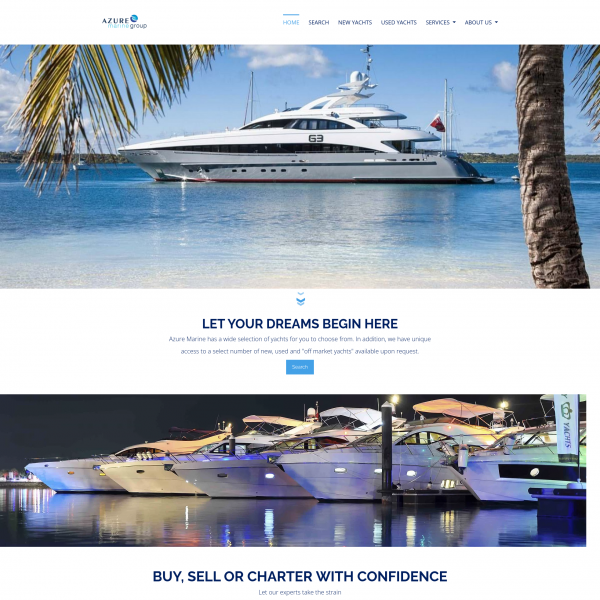 Azure Marine Group Yacht Charter Website
