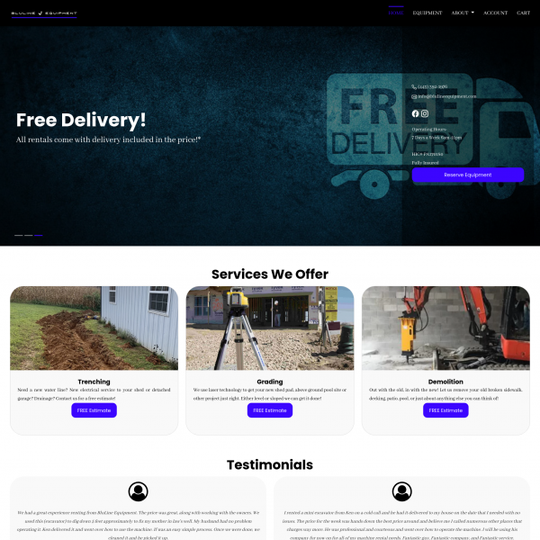 BluLine Equipment Equipment Rental Software