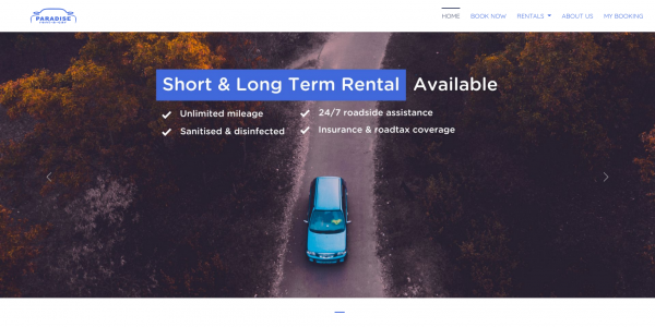 Paradise Rent-A-Car Car Rental Software