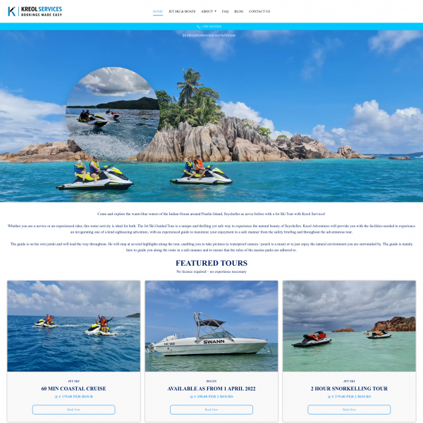 Kreol Services Boat Rental Software