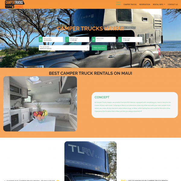 Camper Trucks Hawaii LLC Car Rental Software