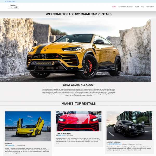 Luxury Miami Car Rentals Car Rental Website