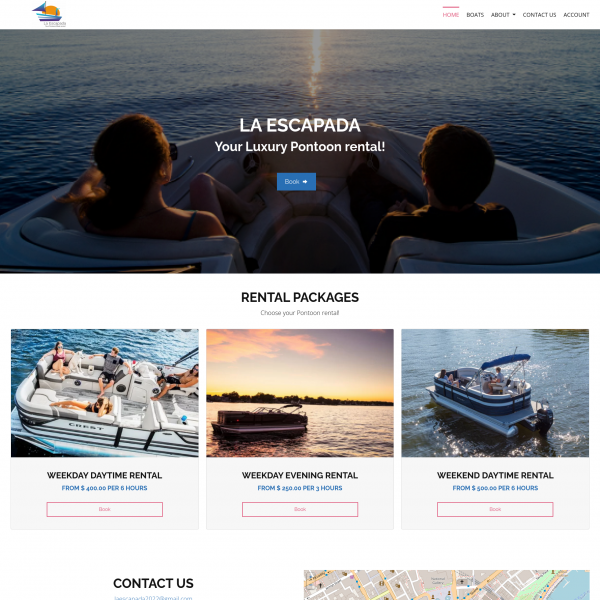 La Escapada Pontoon Rental Boat Rental Software