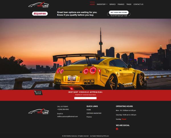Redline Autocorp Car Dealer Website Builder