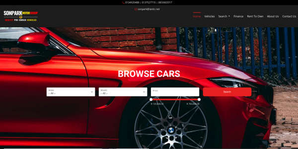 Sonpark Motor Group Car Dealer Website Builder