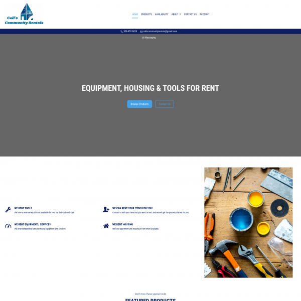 Call's Community Rentals Equipment Rental Software
