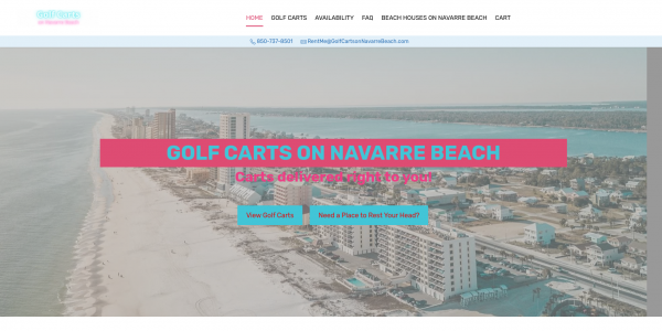 Golf Carts on Navarre Beach Equipment Rental Software