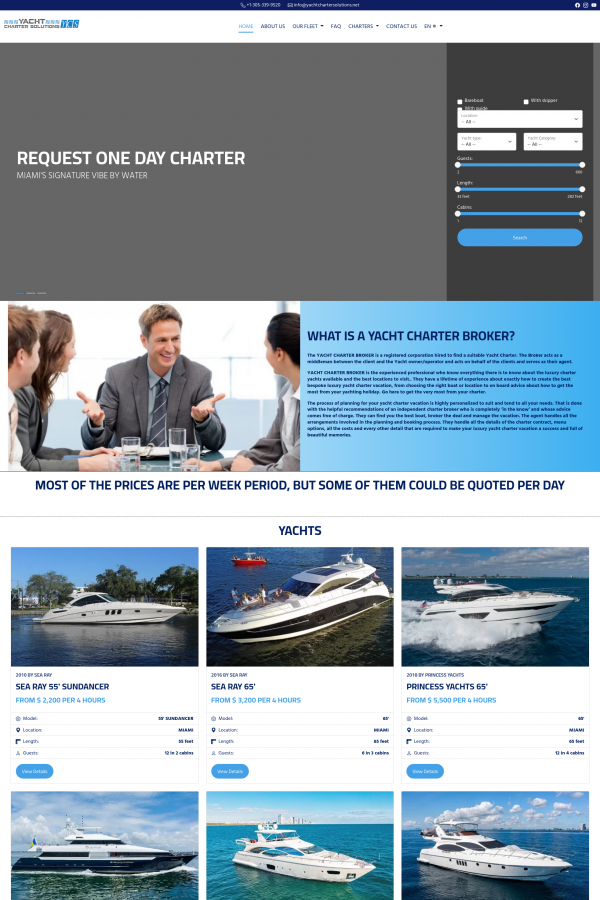 YACHT CHARTER SOLUTIONS Yacht Charter Software