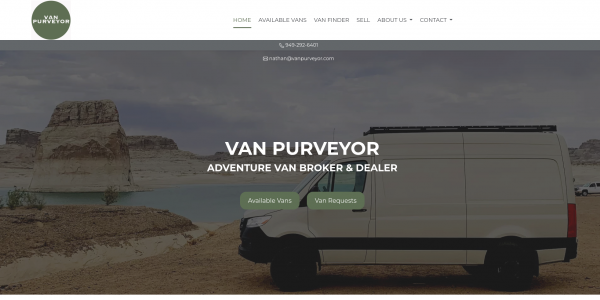 Van Purveyor Car Dealer Website Builder