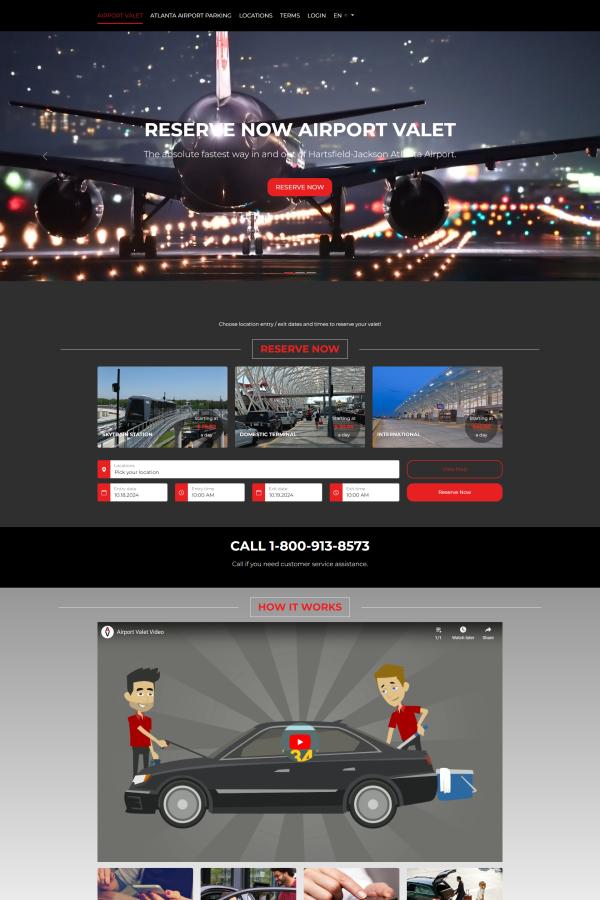 AirportValet Parking Reservation Software