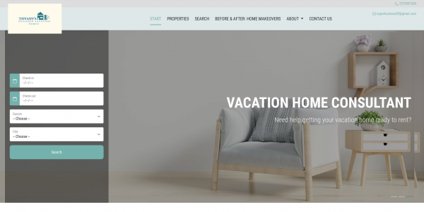 Tiffany's Designer Vacation Homes Vacation Rental Software