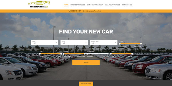New Set Of Wheels Car Dealer Website Builder