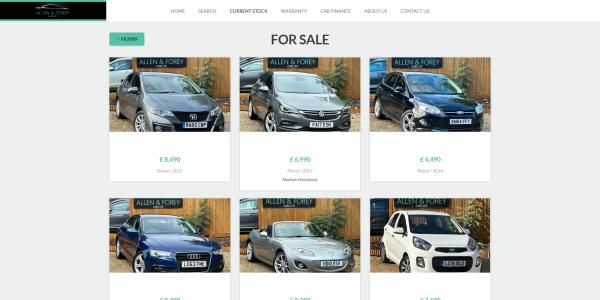 ALLEN & FOREY CARS LTD Car Dealer Website Builder