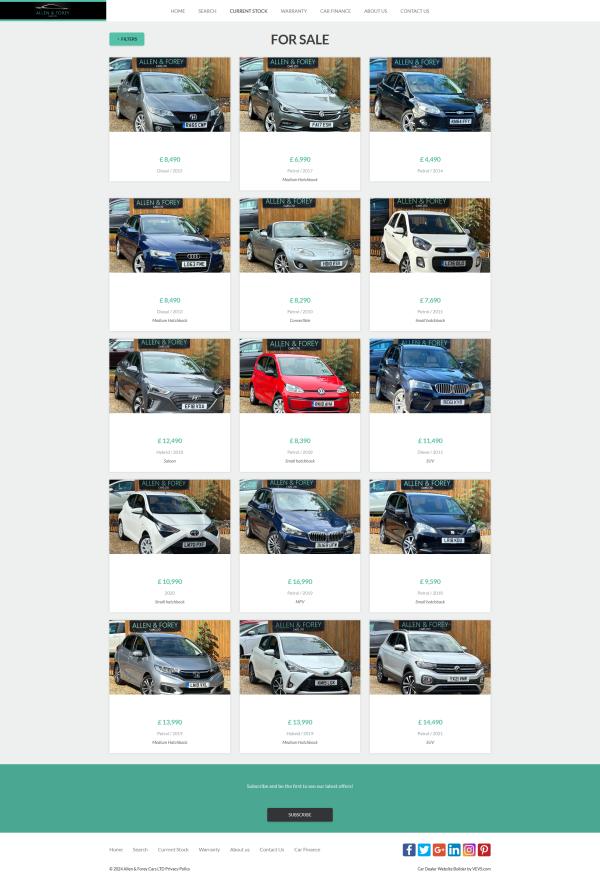 ALLEN & FOREY CARS LTD Car Dealer Website Builder