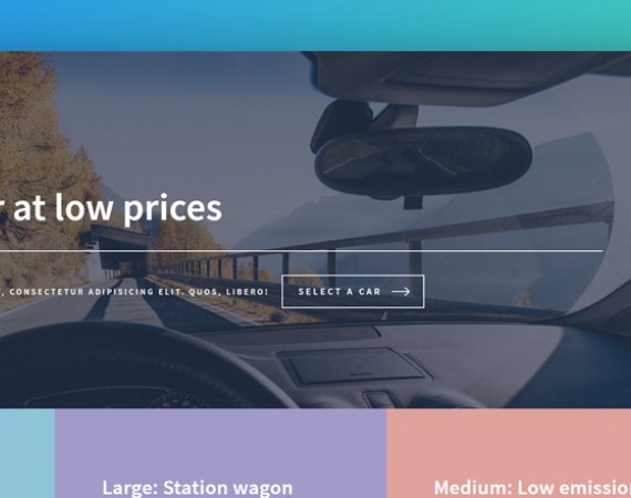 Free car rental website templates