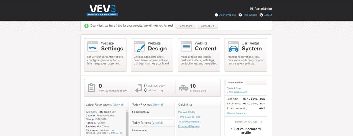Car Rental Website - Admin