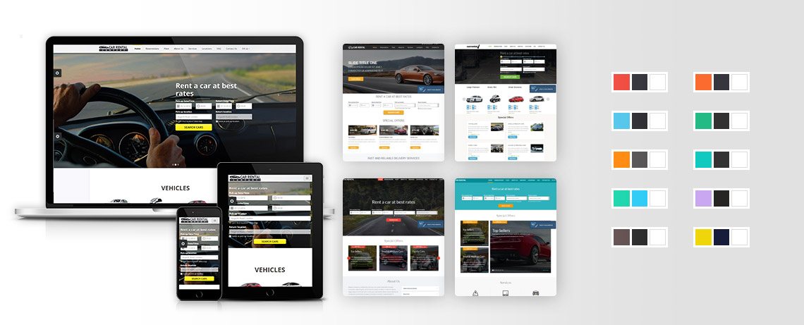 Car Rental Website - Templates & Colors