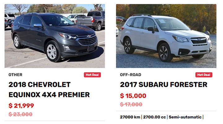 Featured cars & hot deals