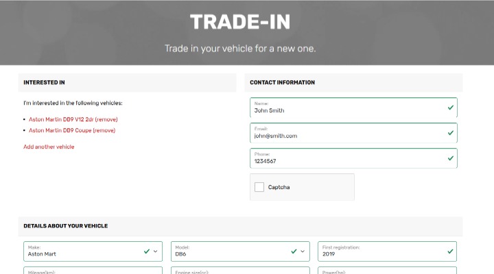 Trade-in requests