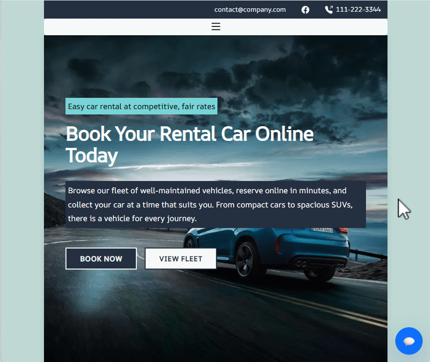 VEVS AI Sales Agent conversation and booking preview