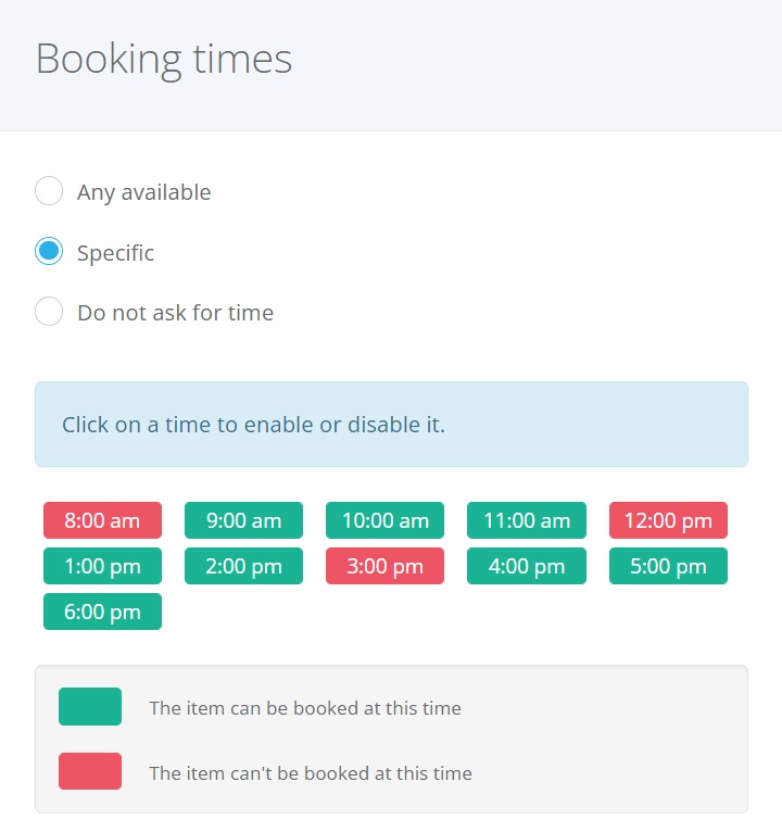 VEVS Equipment Rental Software product booking settings