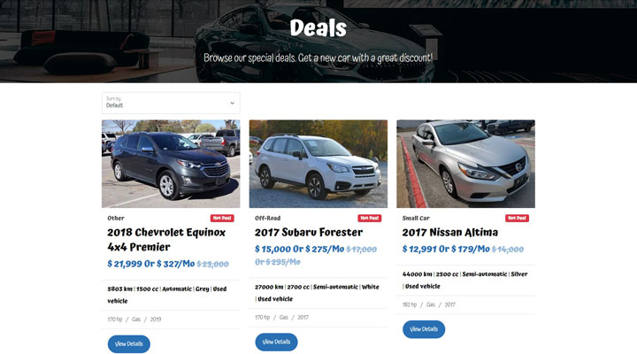 Featured cars & hot deals