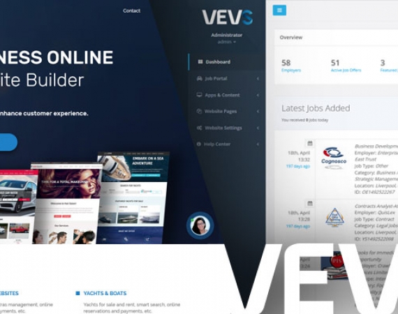 Meet VEVSoftware Website Builder 2.0: New Storefront & Smarter CMS