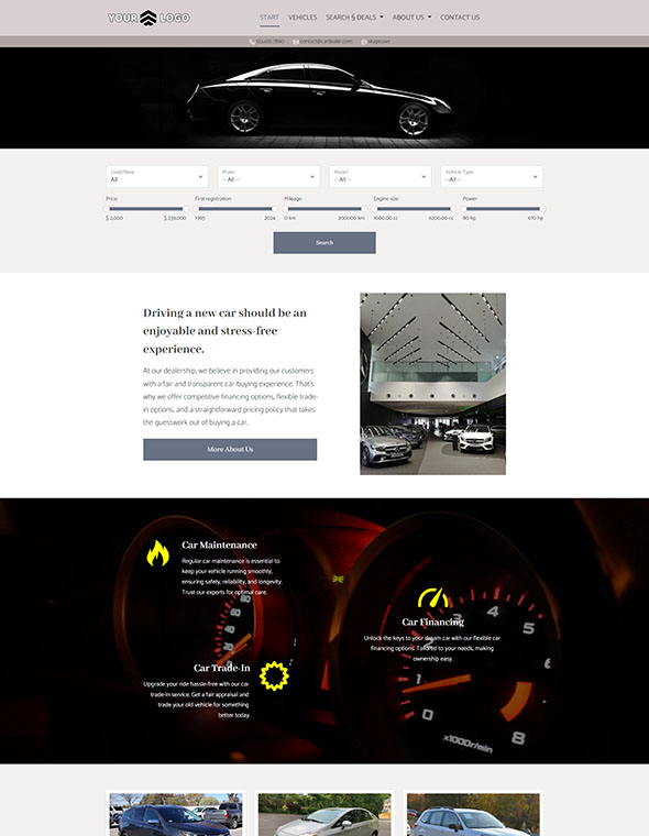 Car Dealer Website Builder - Template #10