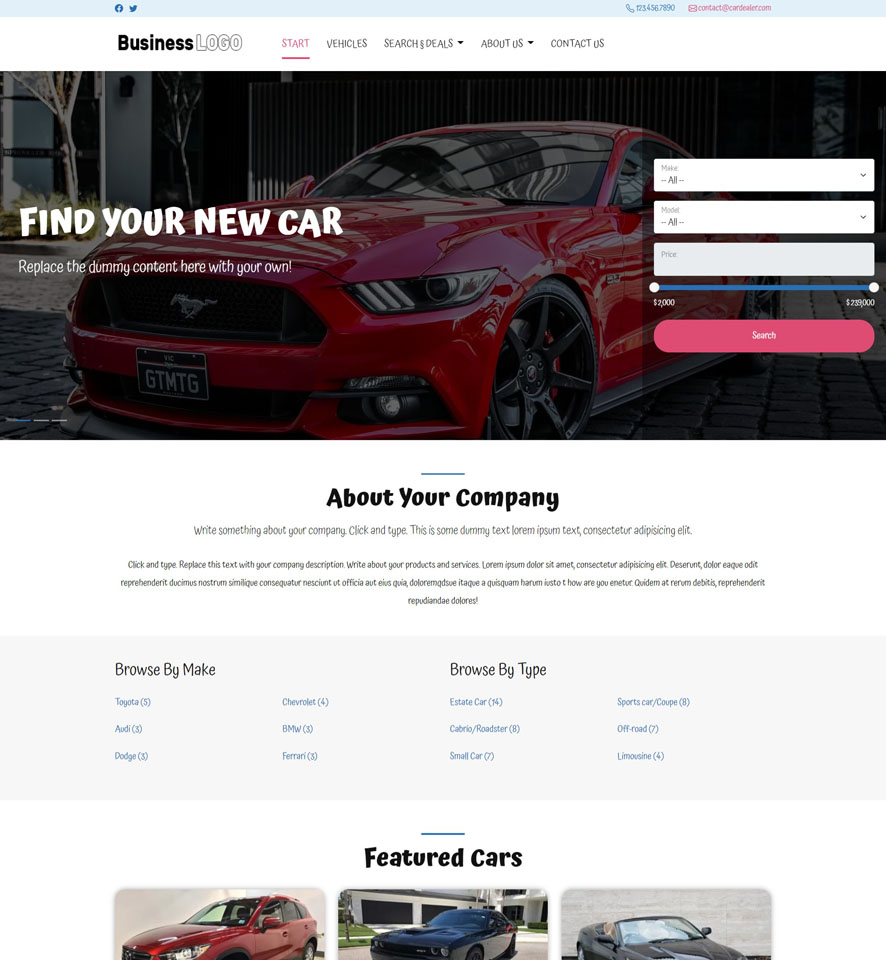 Car Dealer Website Design 3