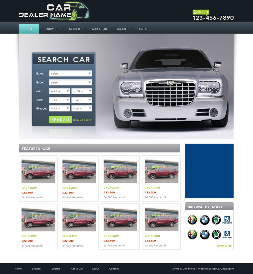 car dealer website template