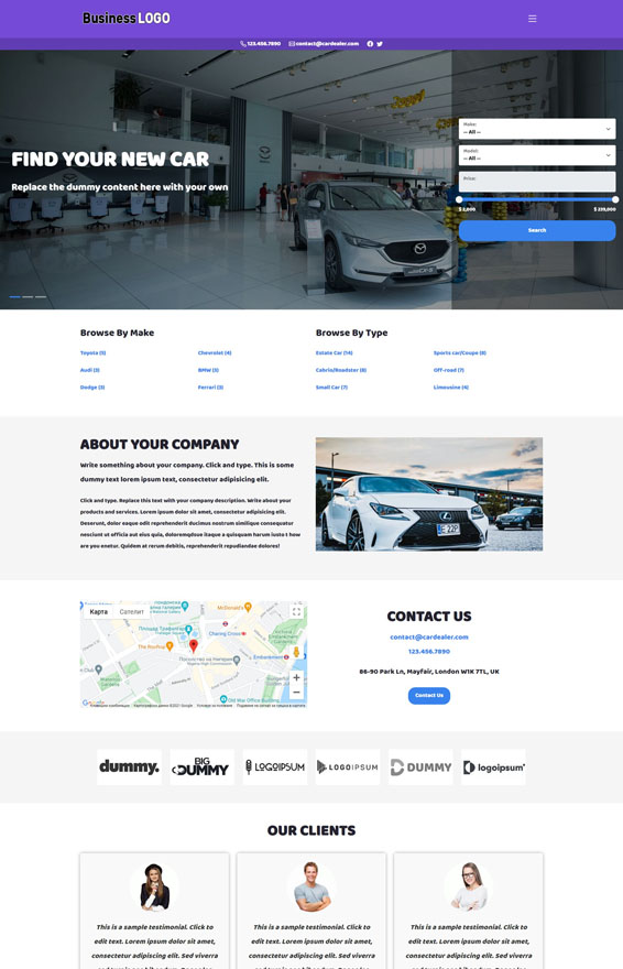VEVS Car Dealer Websites Website Builder