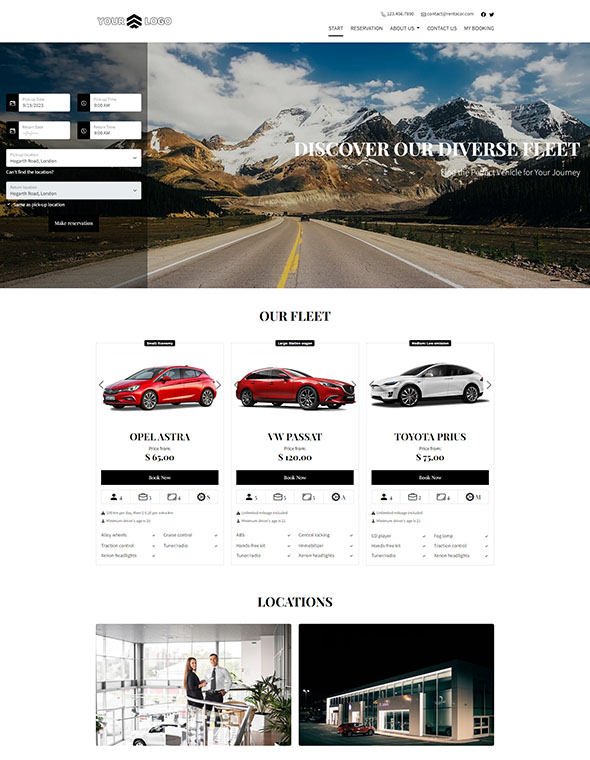 Car Rental Software - Website Template #6