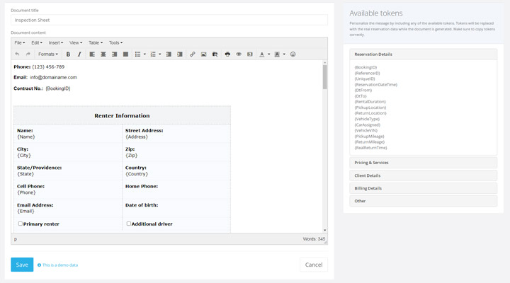 Customize documents