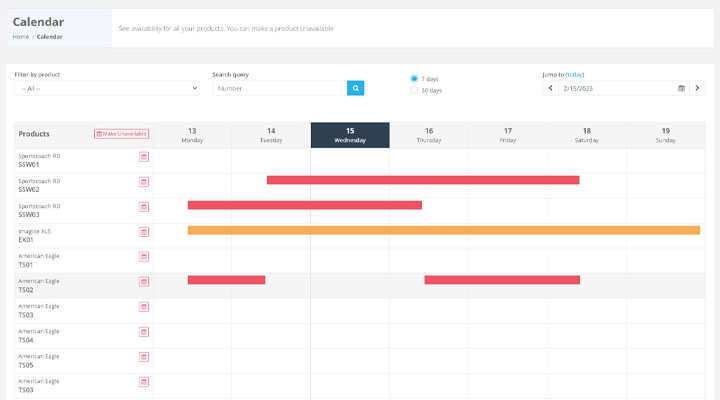 Track real-time availability