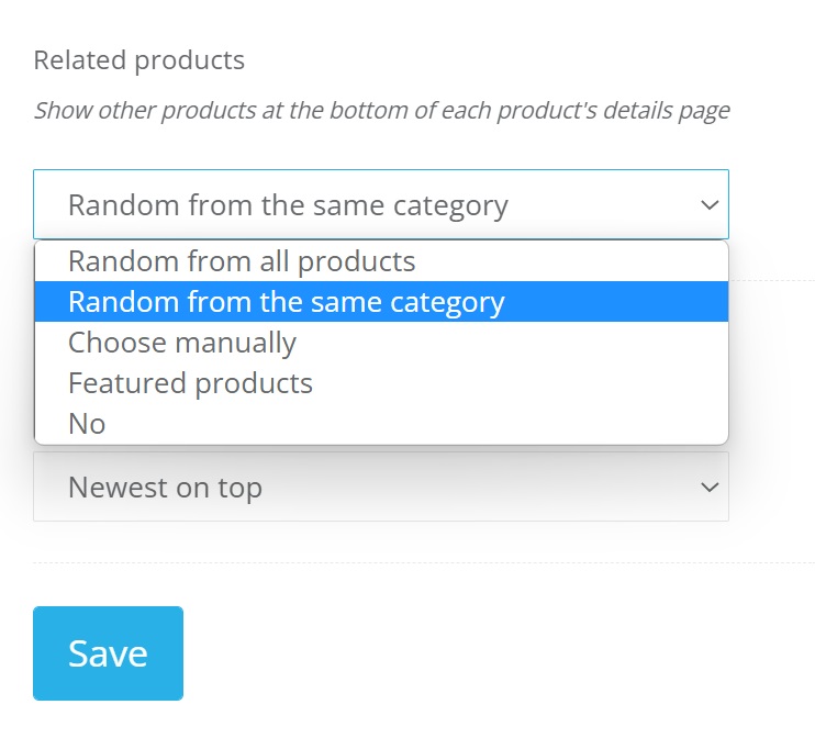 Equipment booking software related products settings