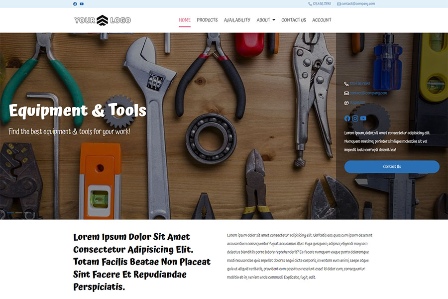Website home page