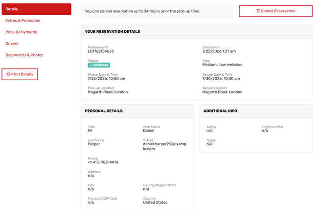 Give customers self-service access through the My Booking page