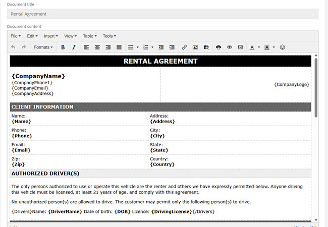 Create rental agreements and inspection documents automatically Create rental agreements and inspection documents automatically