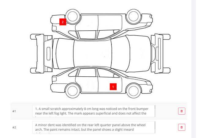 Track vehicle condition, inspections and damage history