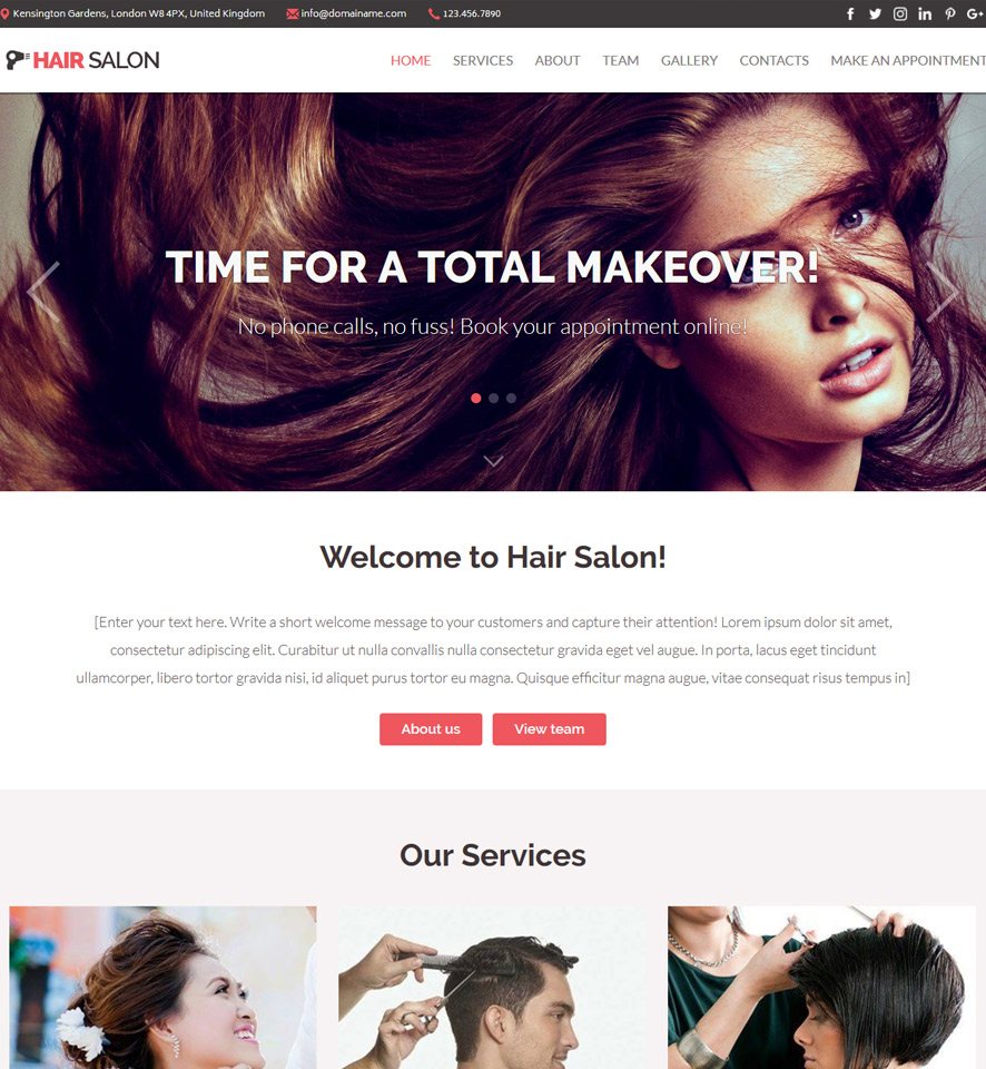VEVS: Hair & Beauty Salon Websites | Demo VEVS: Hair & Beauty Salon Websites | Demo
