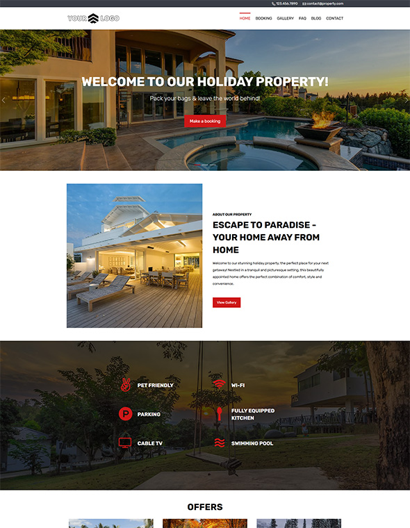 Rental Property Website Builder - Template #1