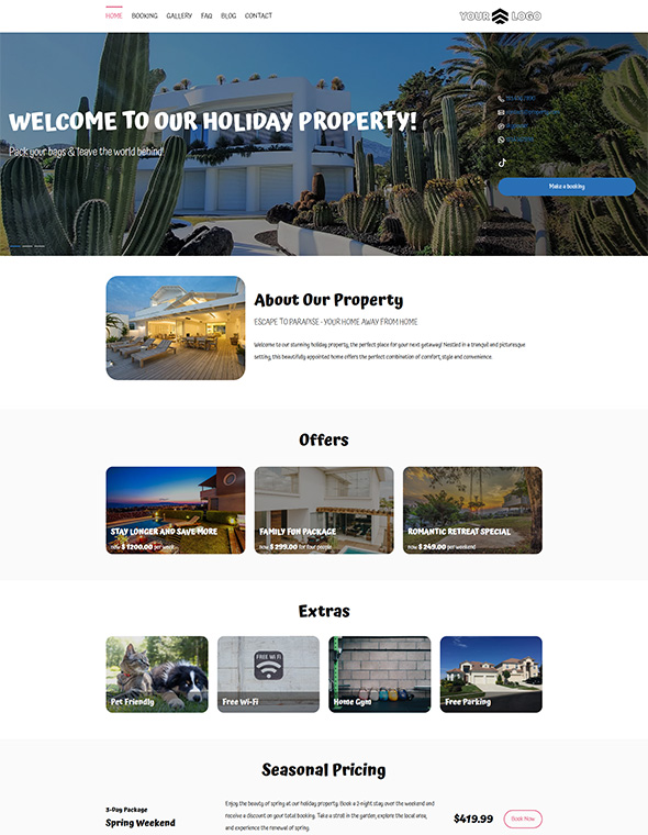 Rental Property Website Builder - Template #2